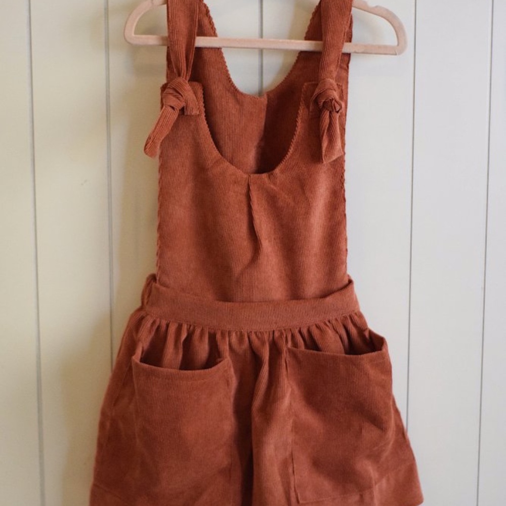 Pumpkin Spice Corduroy Pocket Dress